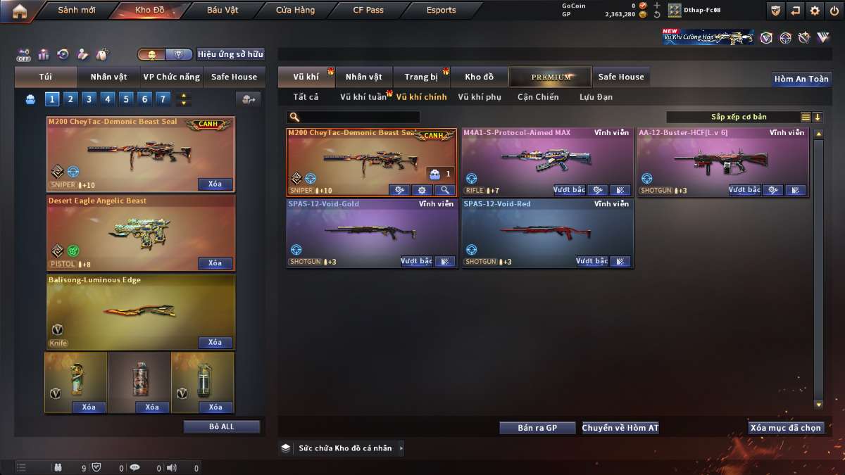 shop acc cf uy tin gia re